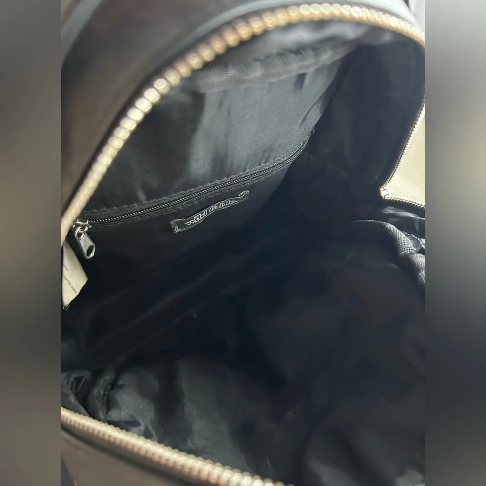 wild fable Black Faux Leather Mini Backpack
